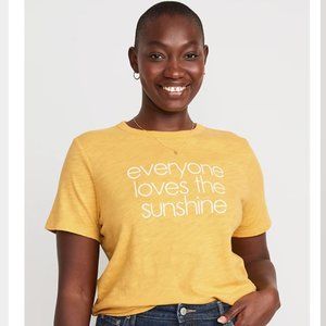 EveryWear Slub-Knit Sunshine Graphic Tee - NWT